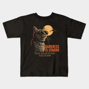 Darkness Is Coming Total Solar Eclipse Aug 23 2044 Kids T-Shirt